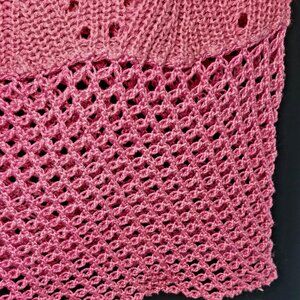 BP cotton sweater tank with hand crocheted mesh